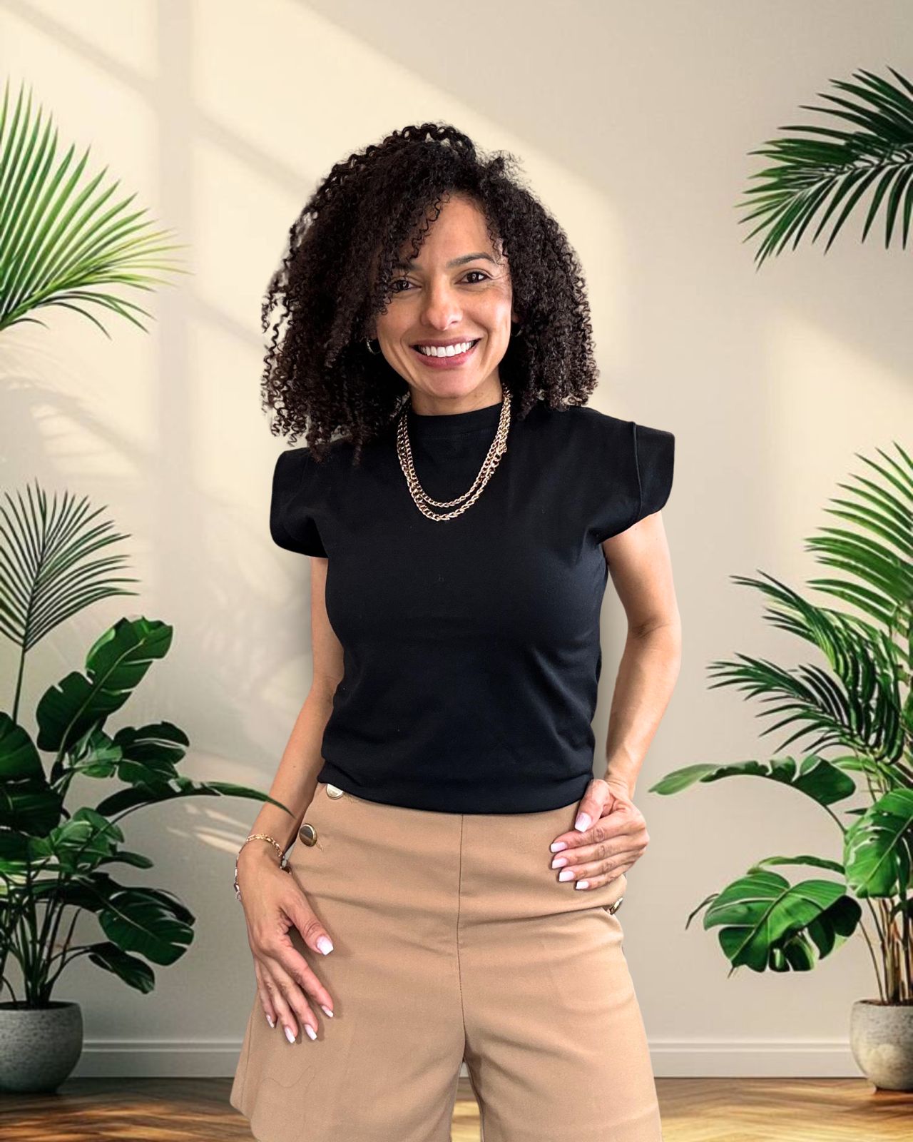 Linen Cap Sleeve Blouse