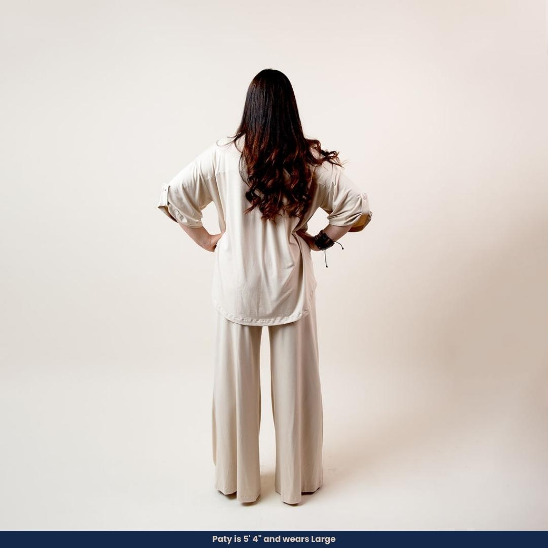 Barbara - Shirt and Wide-Leg Pants (Two-Piece Set)