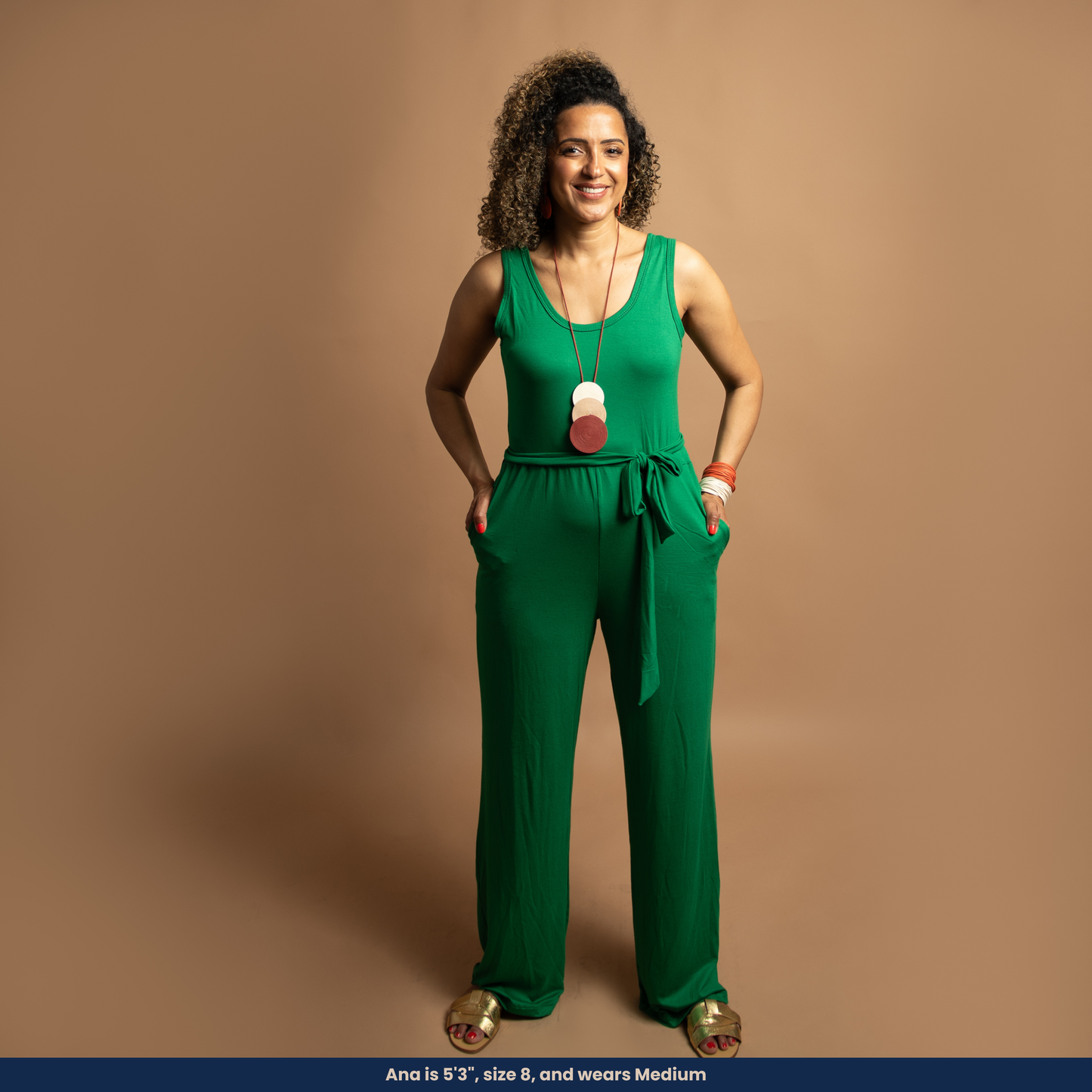 Marcela - Sleeveless Tank Jumpsuit with Belt