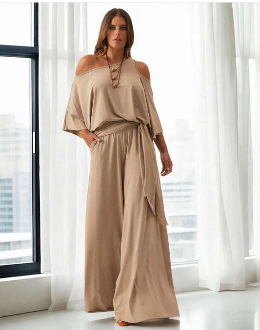 Playful Beige Duo for Medium to Large Sizes